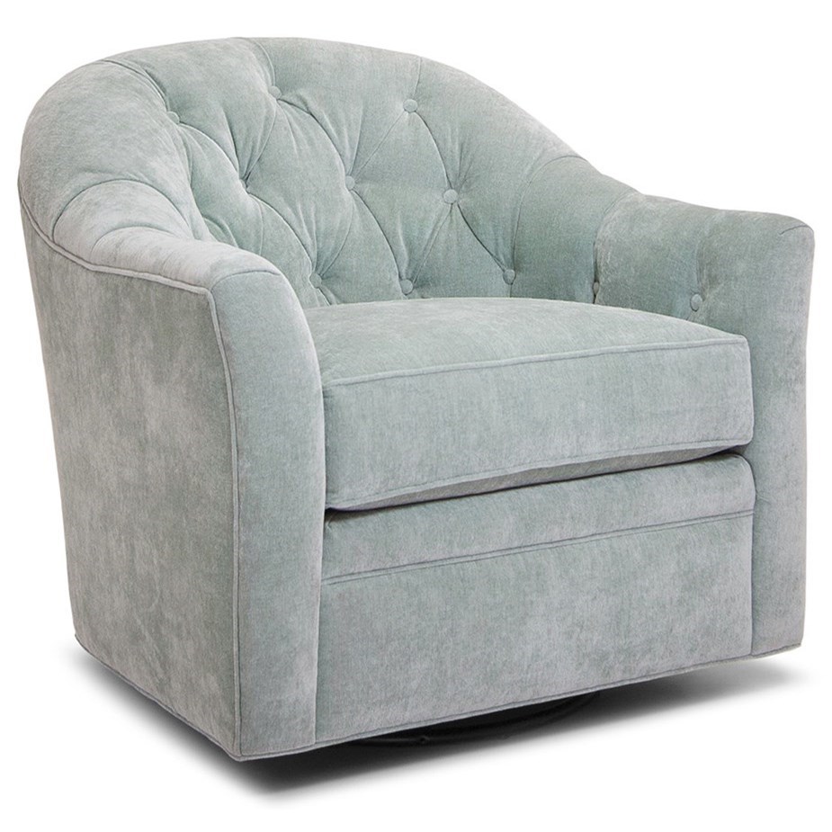 Smith Brothers 540 Transitional Swivel Glider Chair with Button Tufting Wayside Furniture